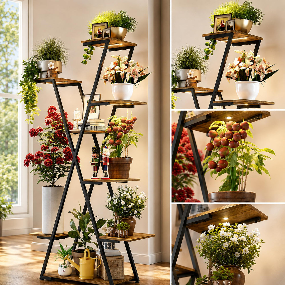8-Tier Plant Stand with Grow Lights