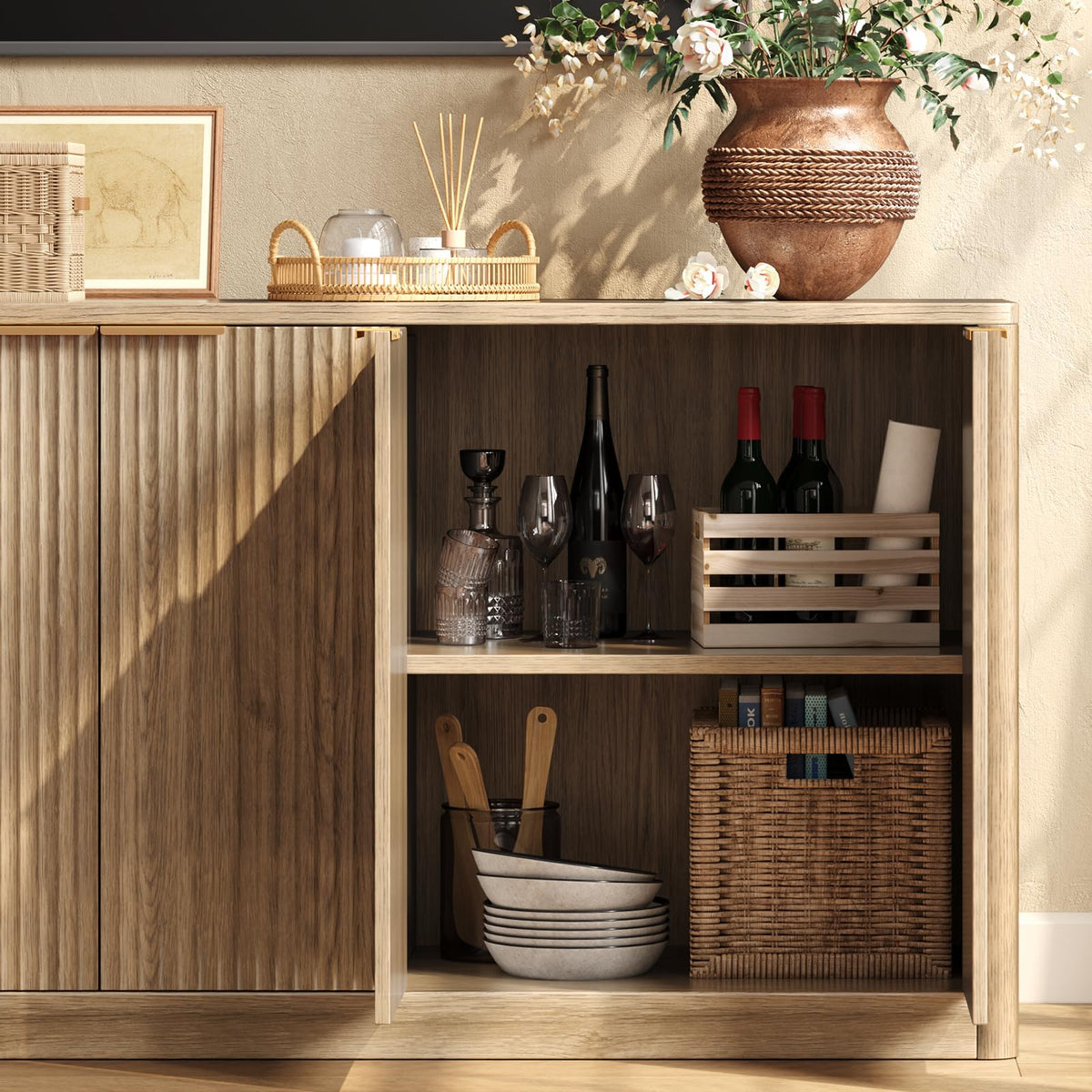Fluted TV Stand