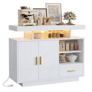 Buffet Cabinet with LED Light & Power Outlet