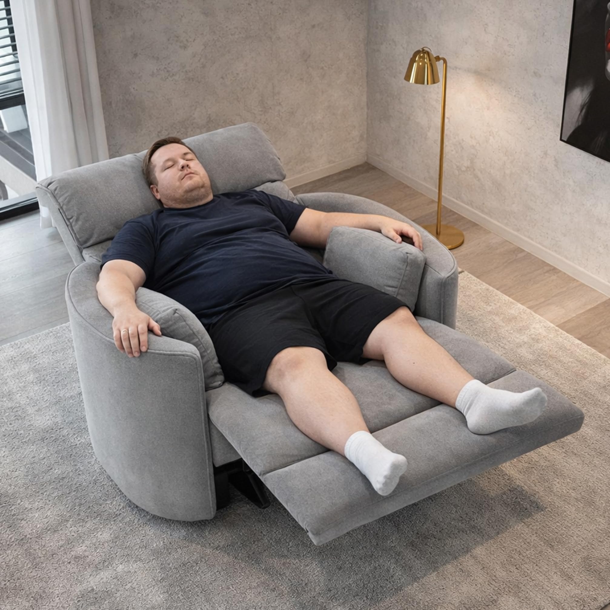 Oversized Power Recliner Chair – 52" Wide, 450 lbs Capacity