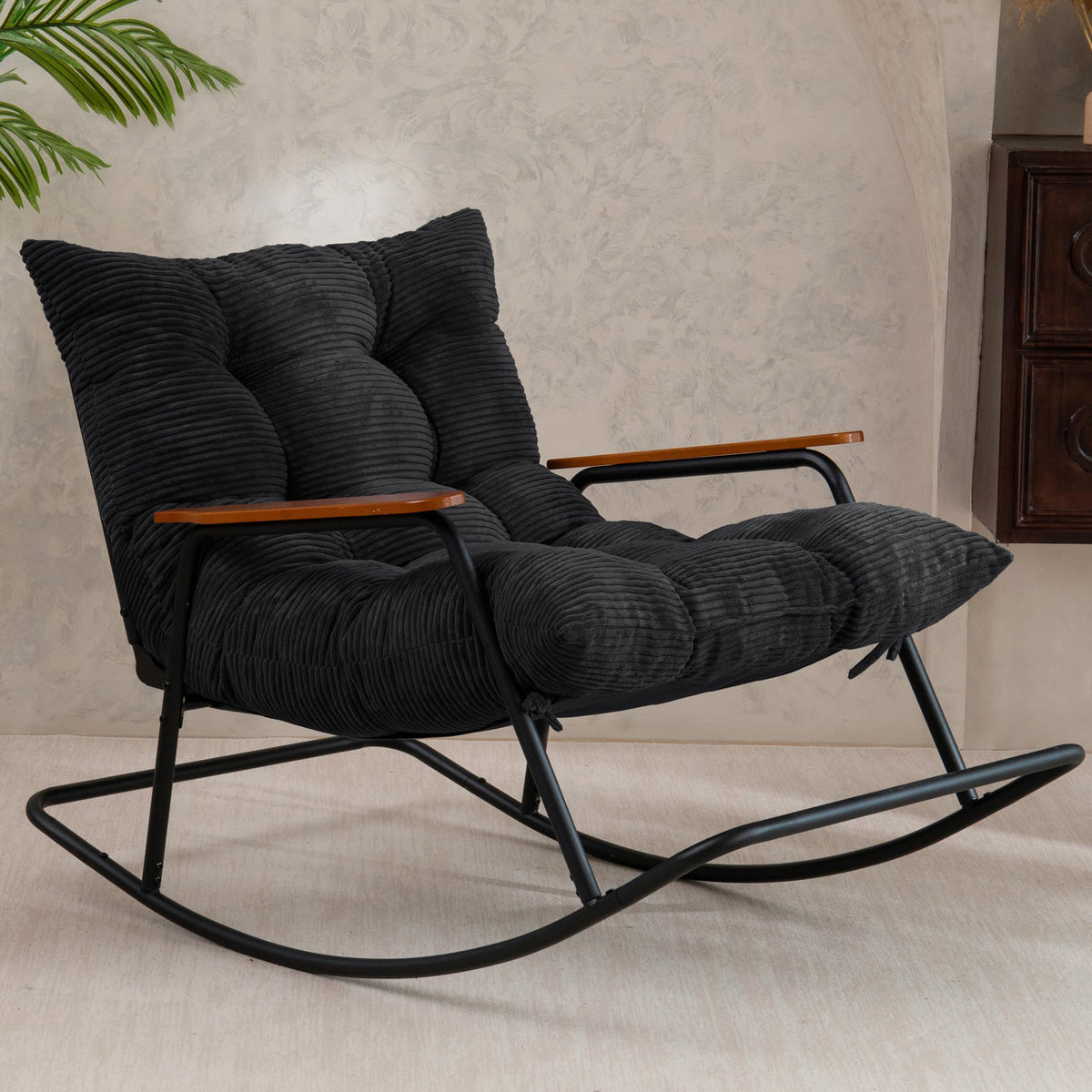 MAXYOYO Back Adjustable Rocking Chair Nursery, Glider Chair for Indoor Use