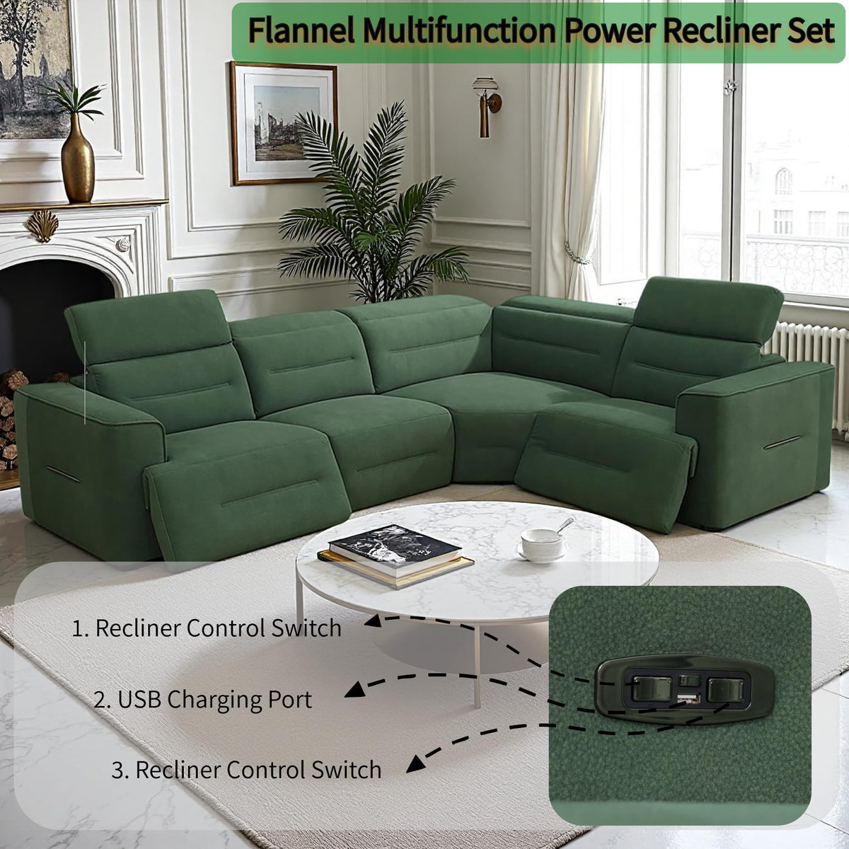 Power Reclining Sectional Sofa