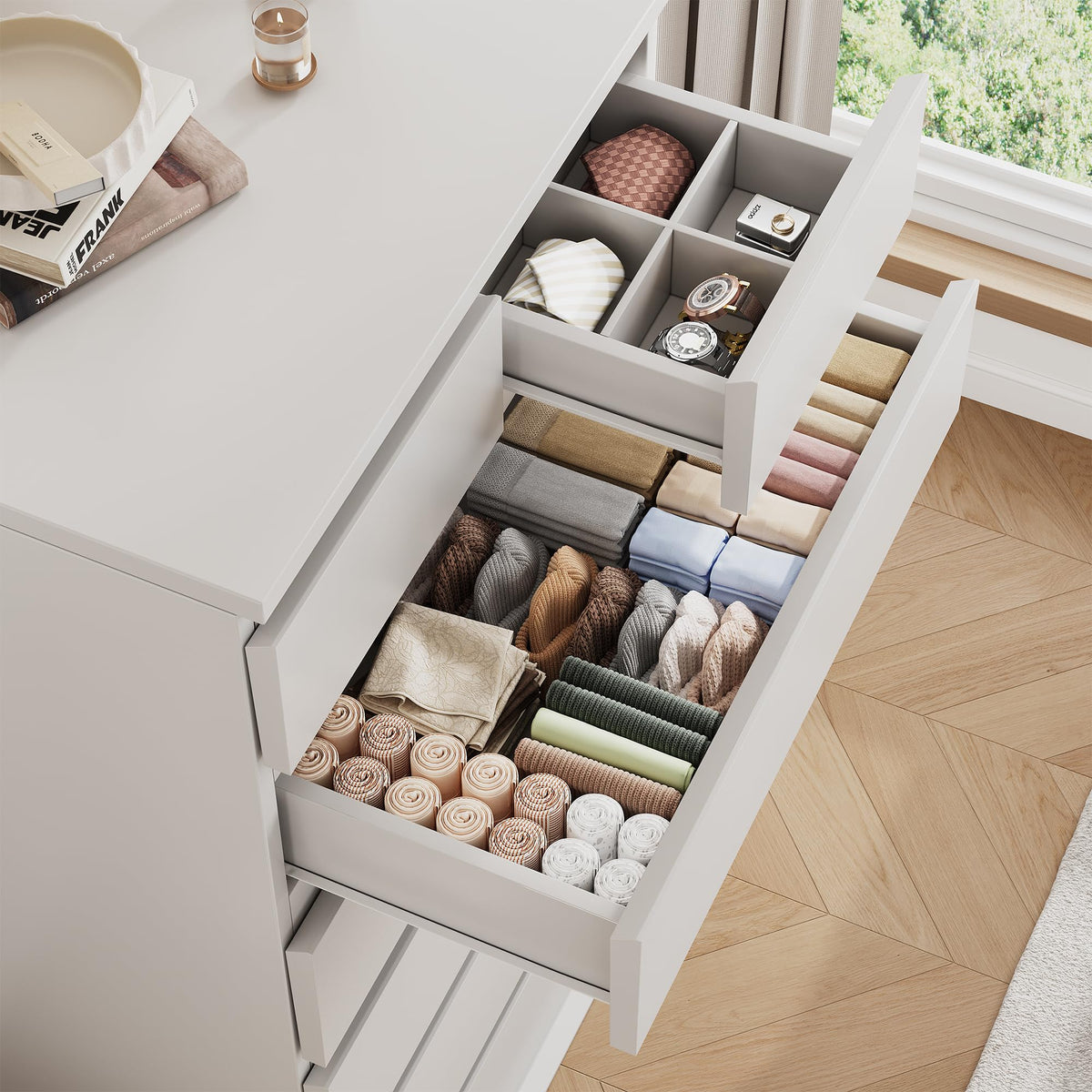 White 7-Drawer Dresser