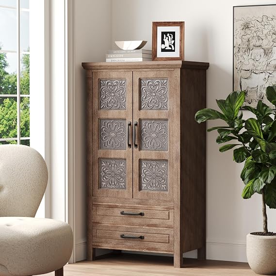 8-Drawer Boho Accent Cabinet