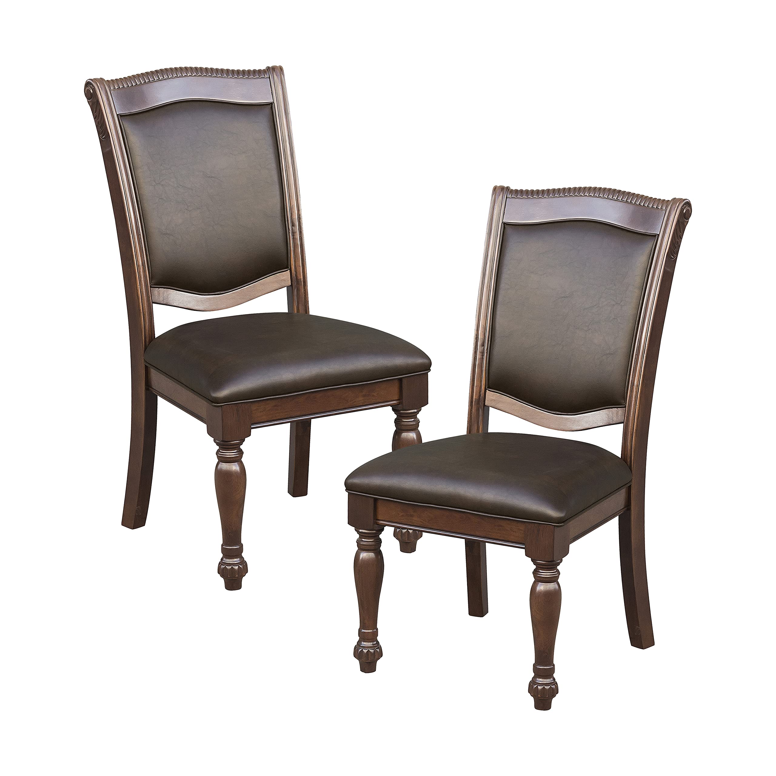 Traditional Dining Chairs, Set of 2 – Cherry Finish