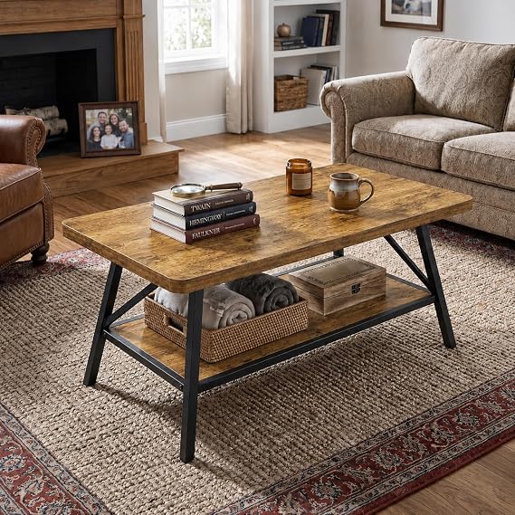 Industrial Two-Tier Coffee Table