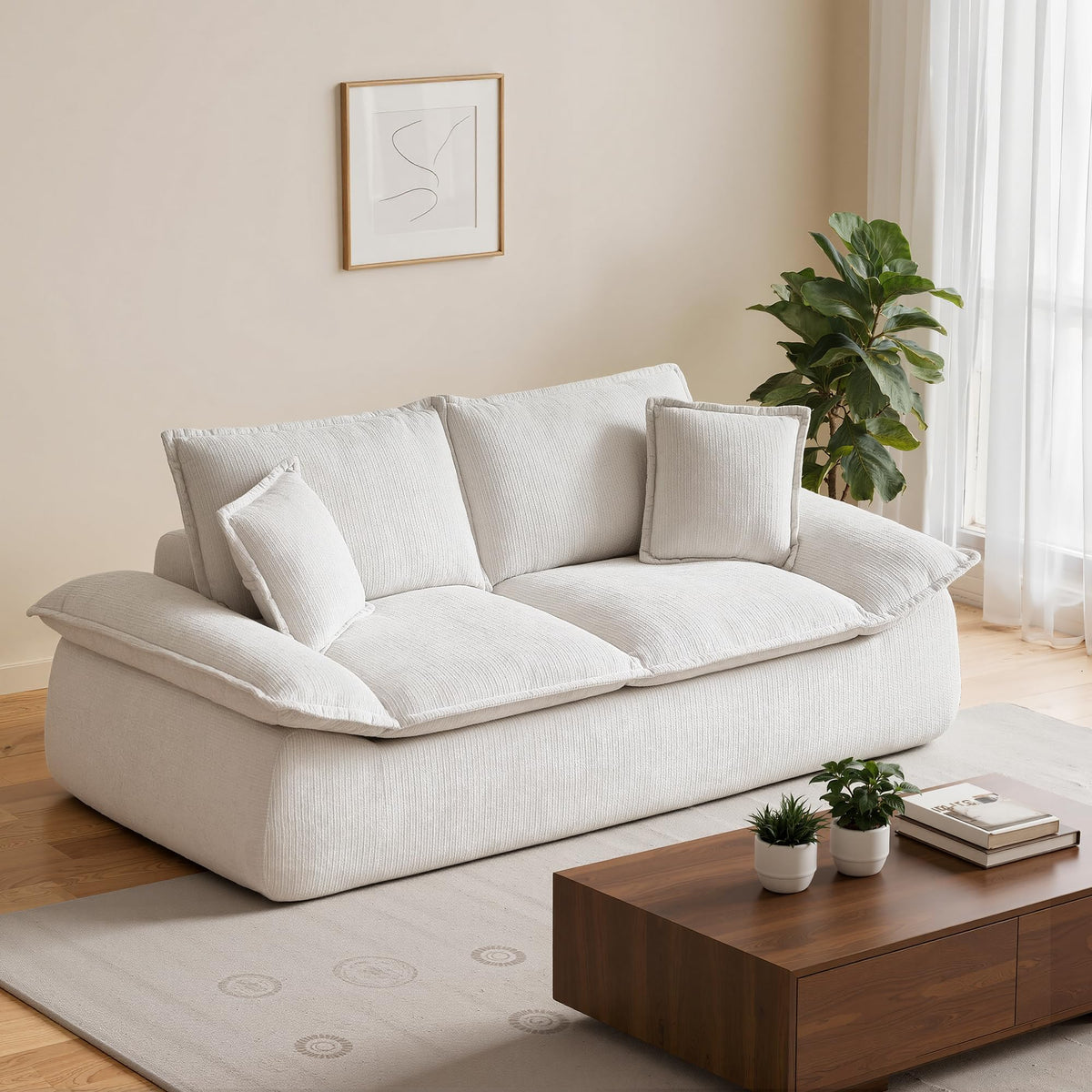 Chenille Boneless Loveseat