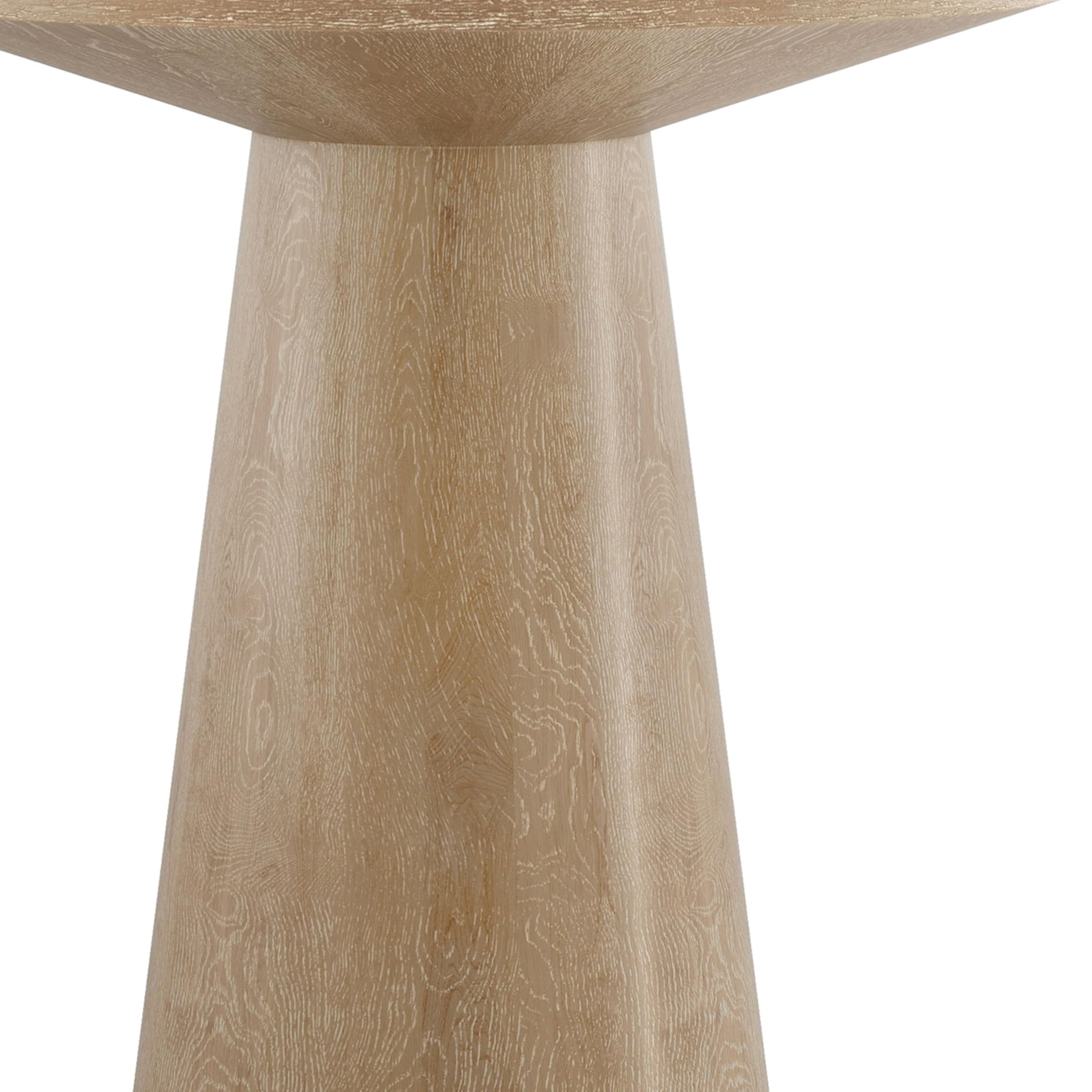Furniture of America Crambel Modern Solid Wood 2-Piece Brown 29-inch Round End Table Set with Cone-Shaped Pedestal Base for Small Space, Living Room, Home Office, Oak