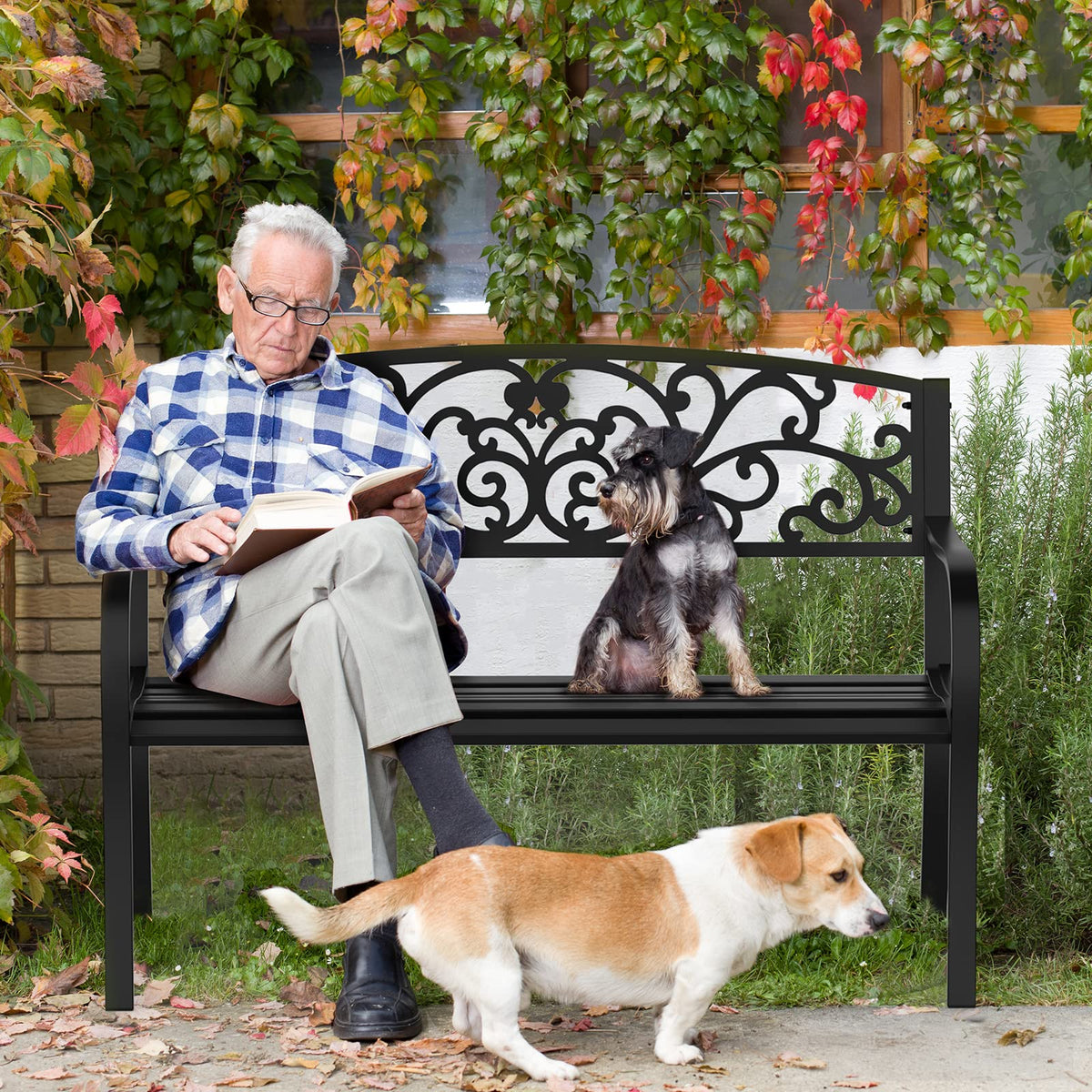 Steel Outdoor Garden Bench