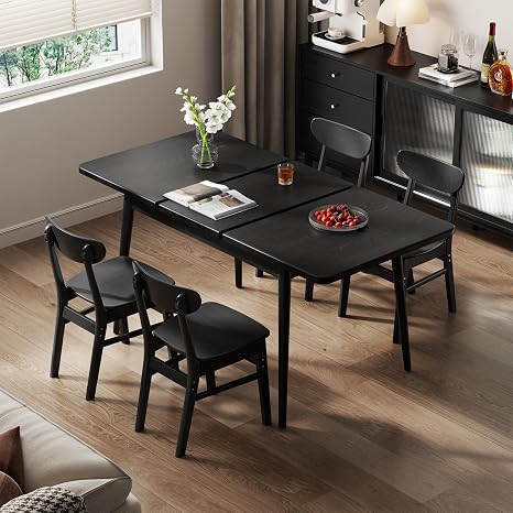 Solid Wood Extendable Dining Table for 4–8