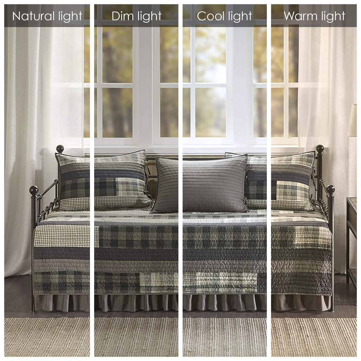 Woolrich Winter Plains 5 Piece Day Bed Cover Set Tan Daybed (WR13-2122)