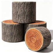 Leinuosen 4pcs Tree Stump Stool Round Throw Pillow Floor Cushion, 11 x 7.9"