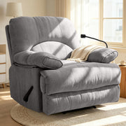 Oversized Chenille Manual Recliner