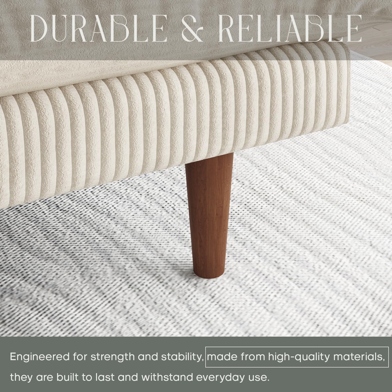 Corduroy Convertible Futon Sofa Bed with Adjustable Backrest