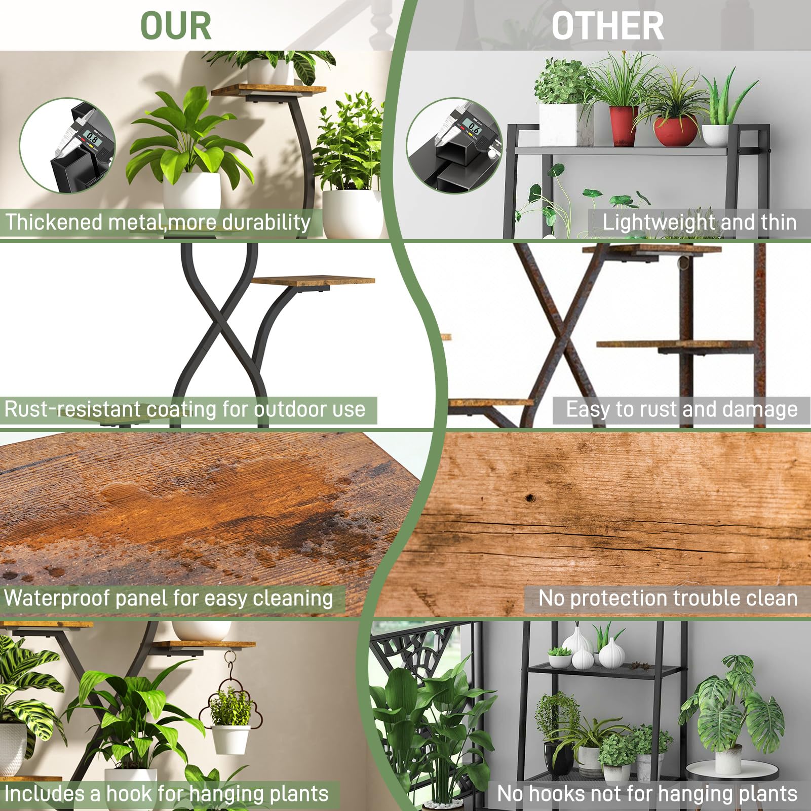 10-Tier Plant Stand with Grow Light
