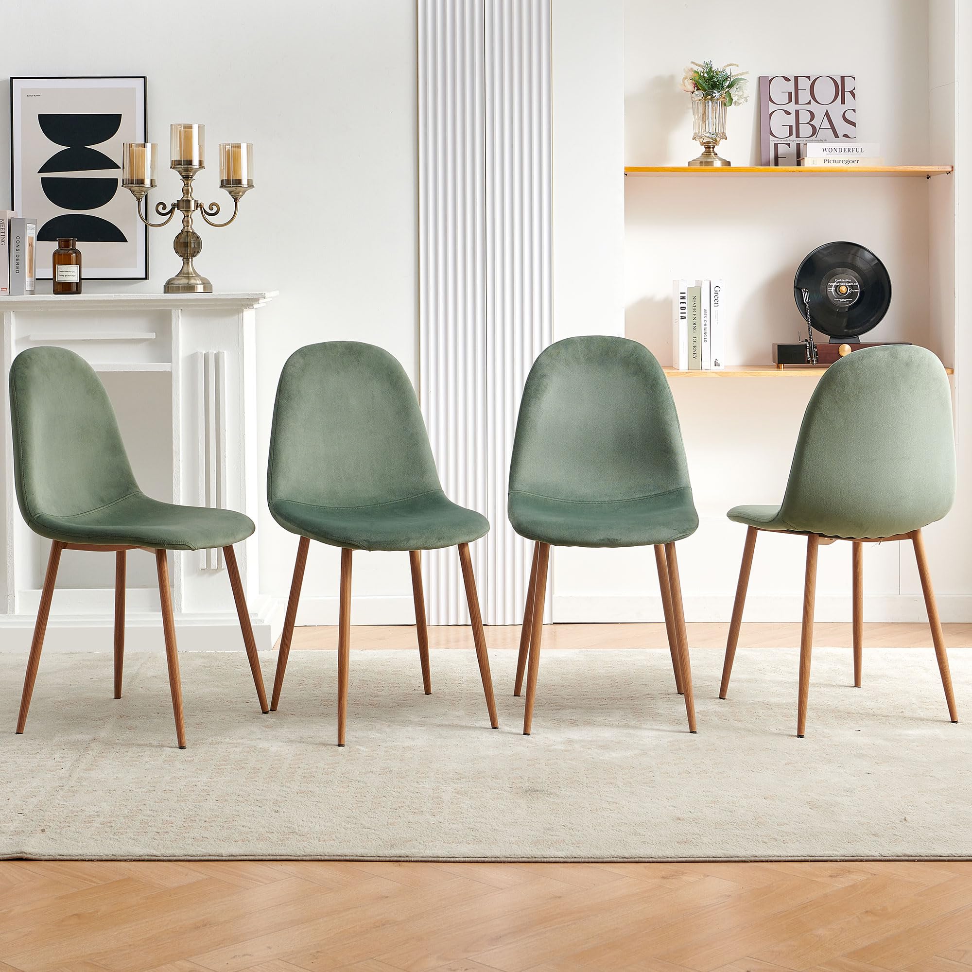 Velvet Dining Chairs, Set of 4