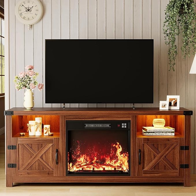 Ultra-Thin Wall-Mounted Electric Fireplace Insert
