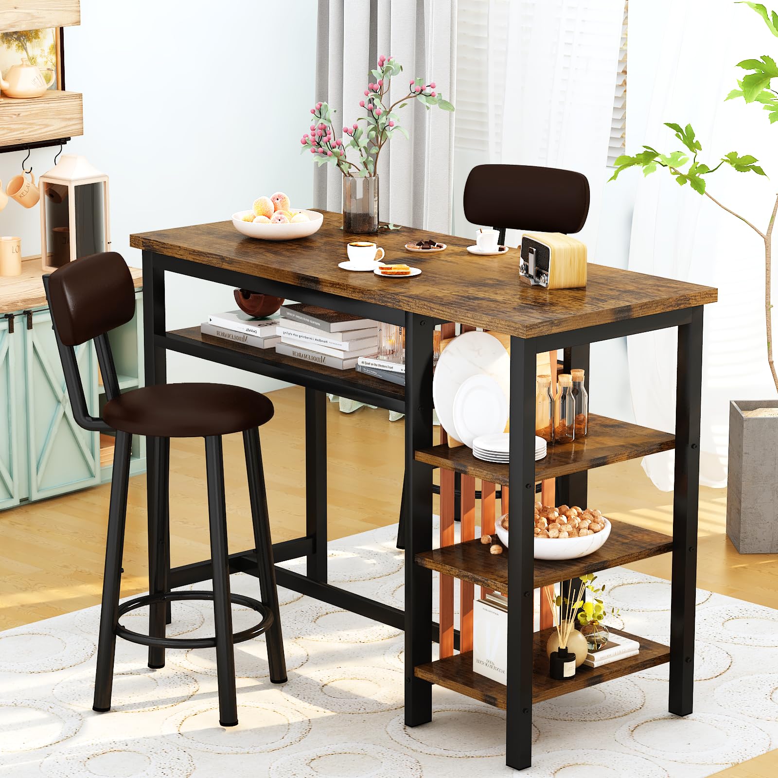 3-Piece Bar Table and Stools Set