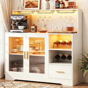 White LED Bar Cabinet