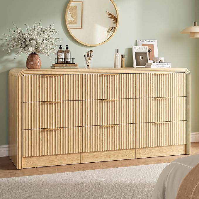 Fluted Dresser with Drawers
