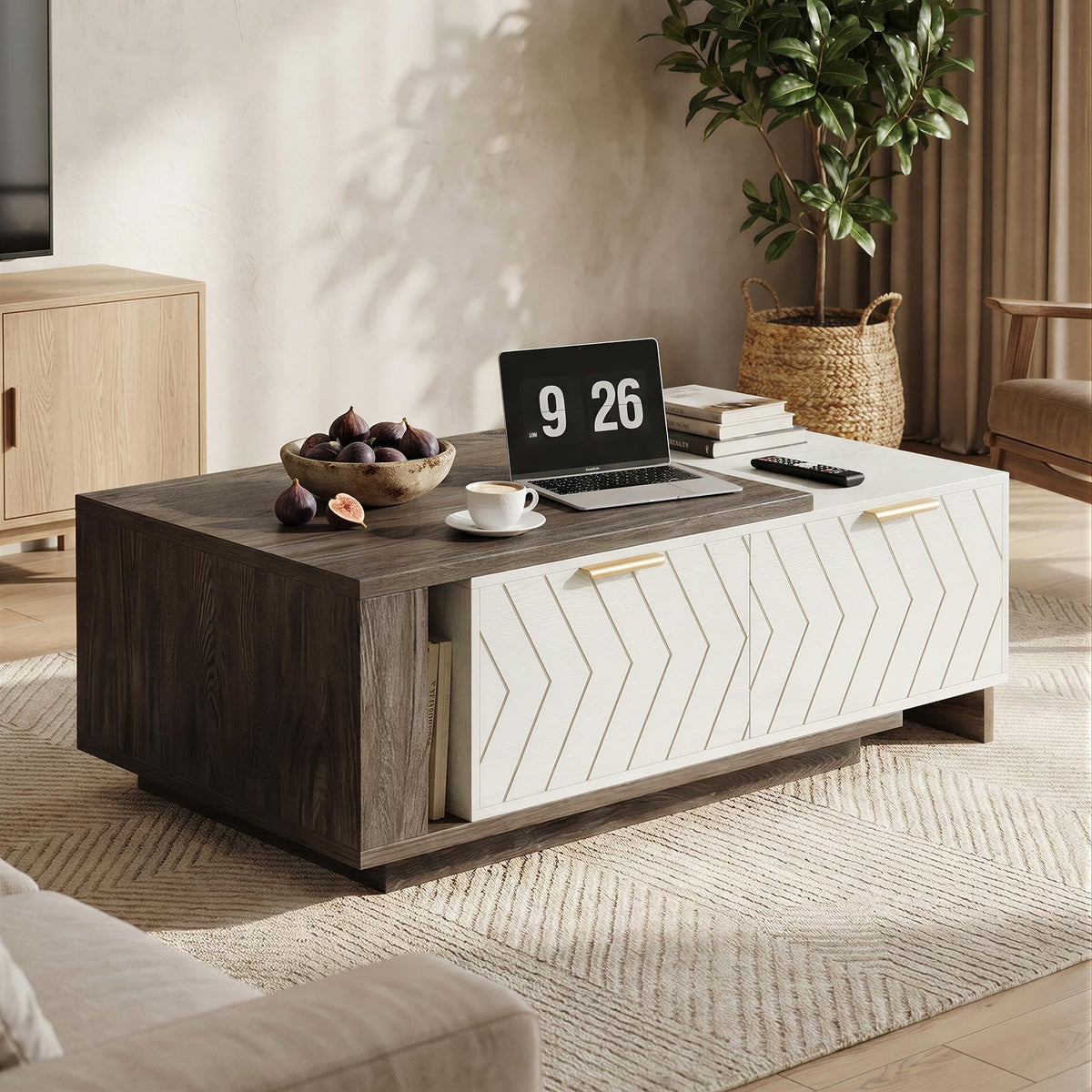 Extendable Coffee Table with Storage