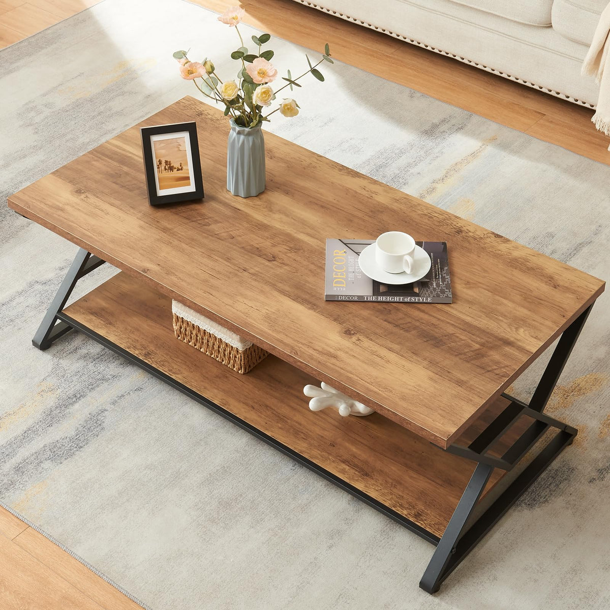Rustic Two-Tier Coffee Table