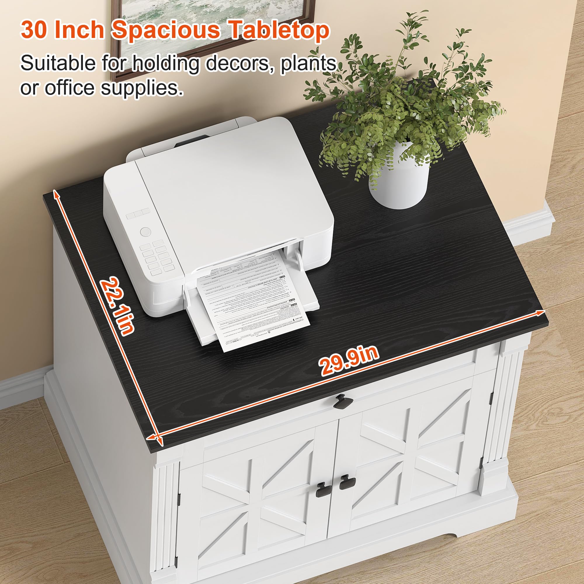 Farmhouse End Table with Storage
