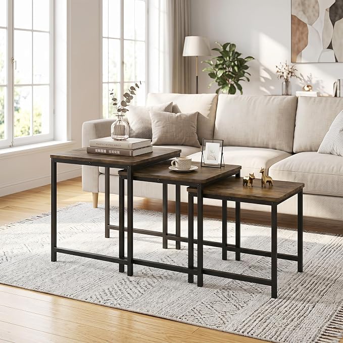 White & Gold Nesting Side Tables