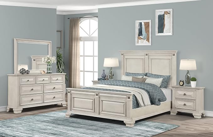 King Wood Bedroom Set, 5-Piece