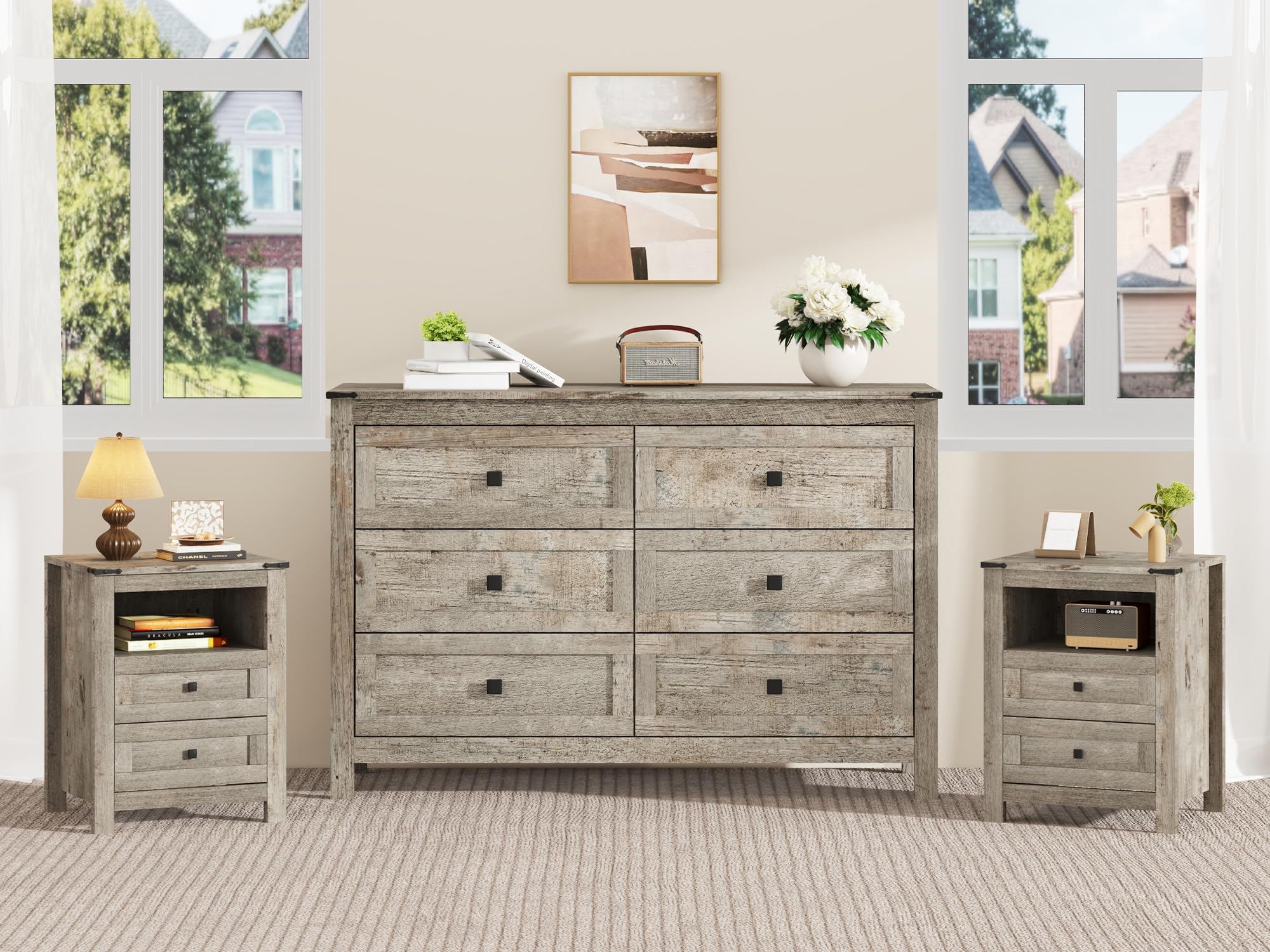 3-Piece Bedroom Dresser & Nightstand Set