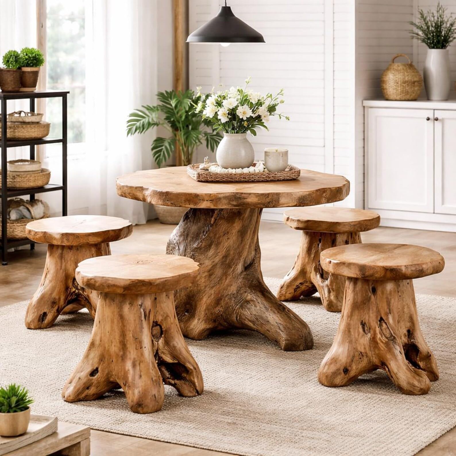 Cedar Mushroom Stump Stool