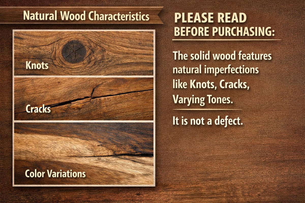 Rustic Solid Wood Bench