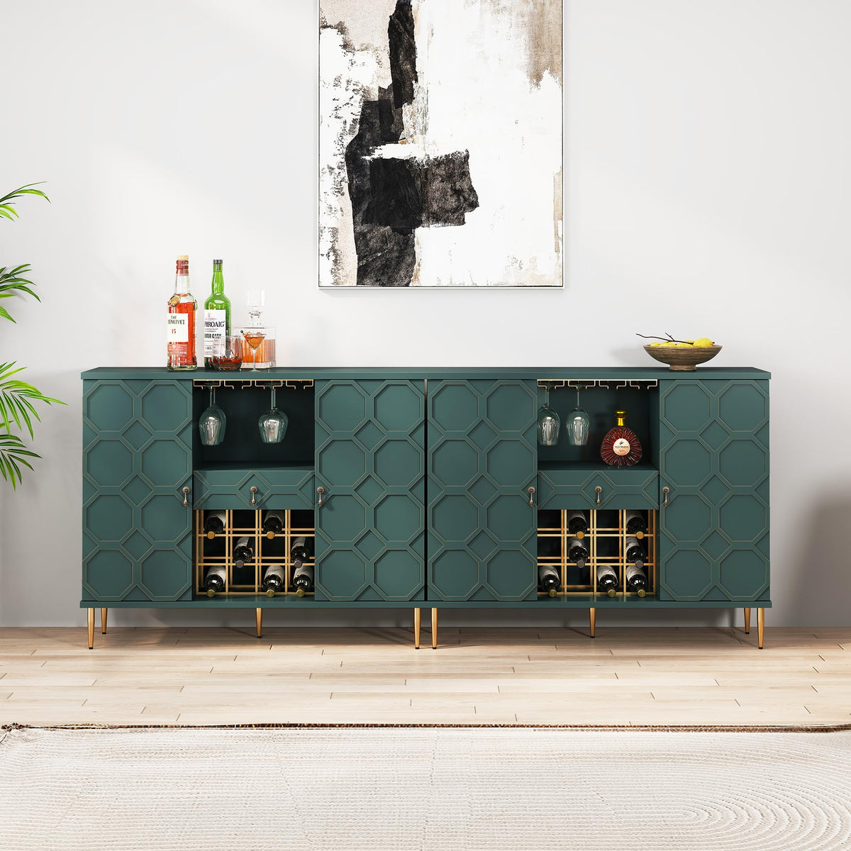 Geometric Bar Cabinet