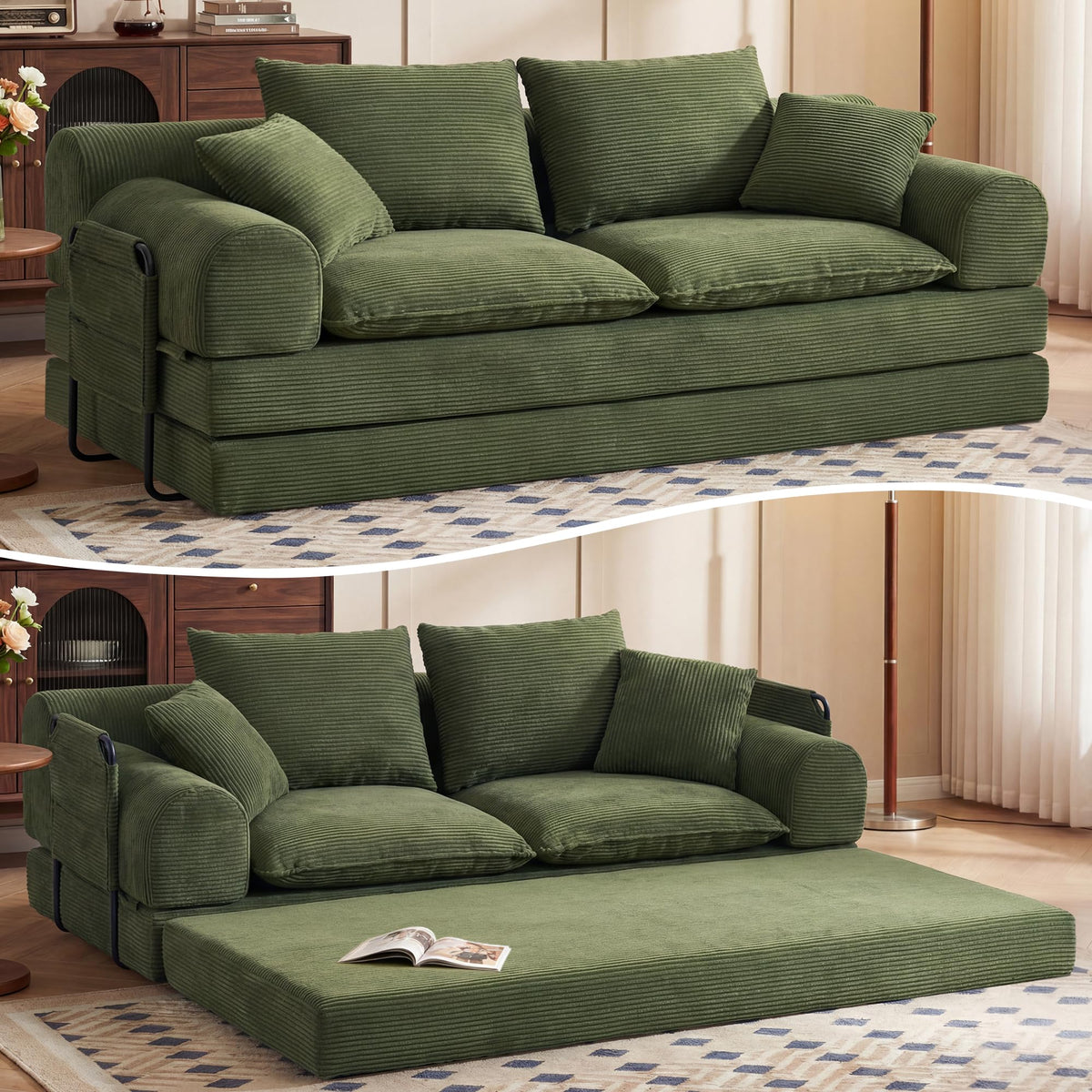 Corduroy Convertible Sofa Bed
