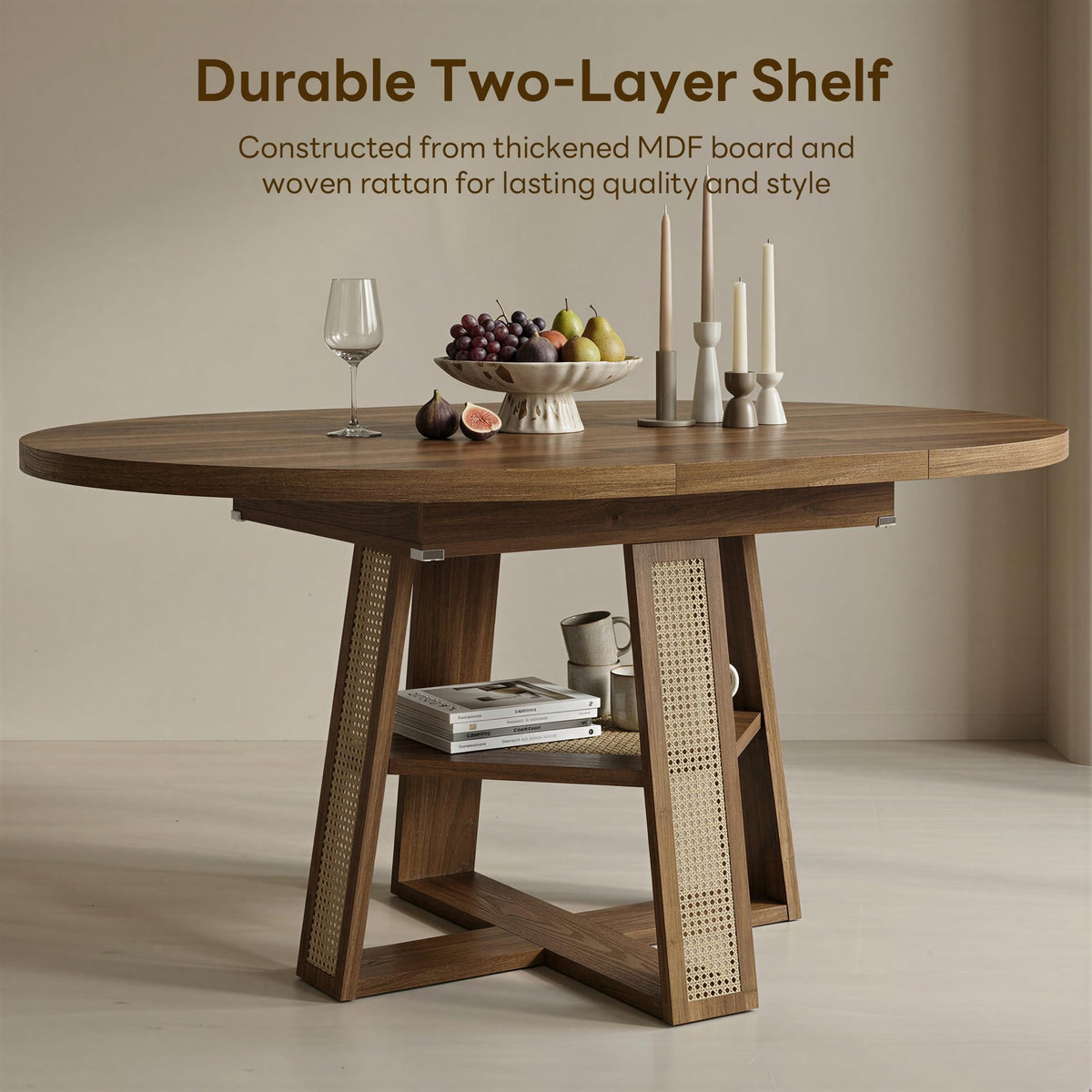 Extendable Dining Table with Storage