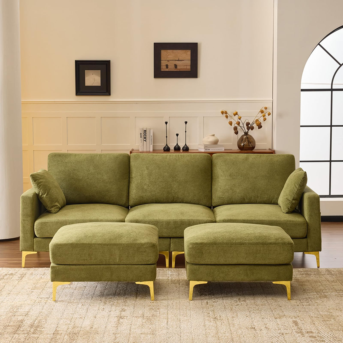 Chenille U-Shaped Sectional Sofa