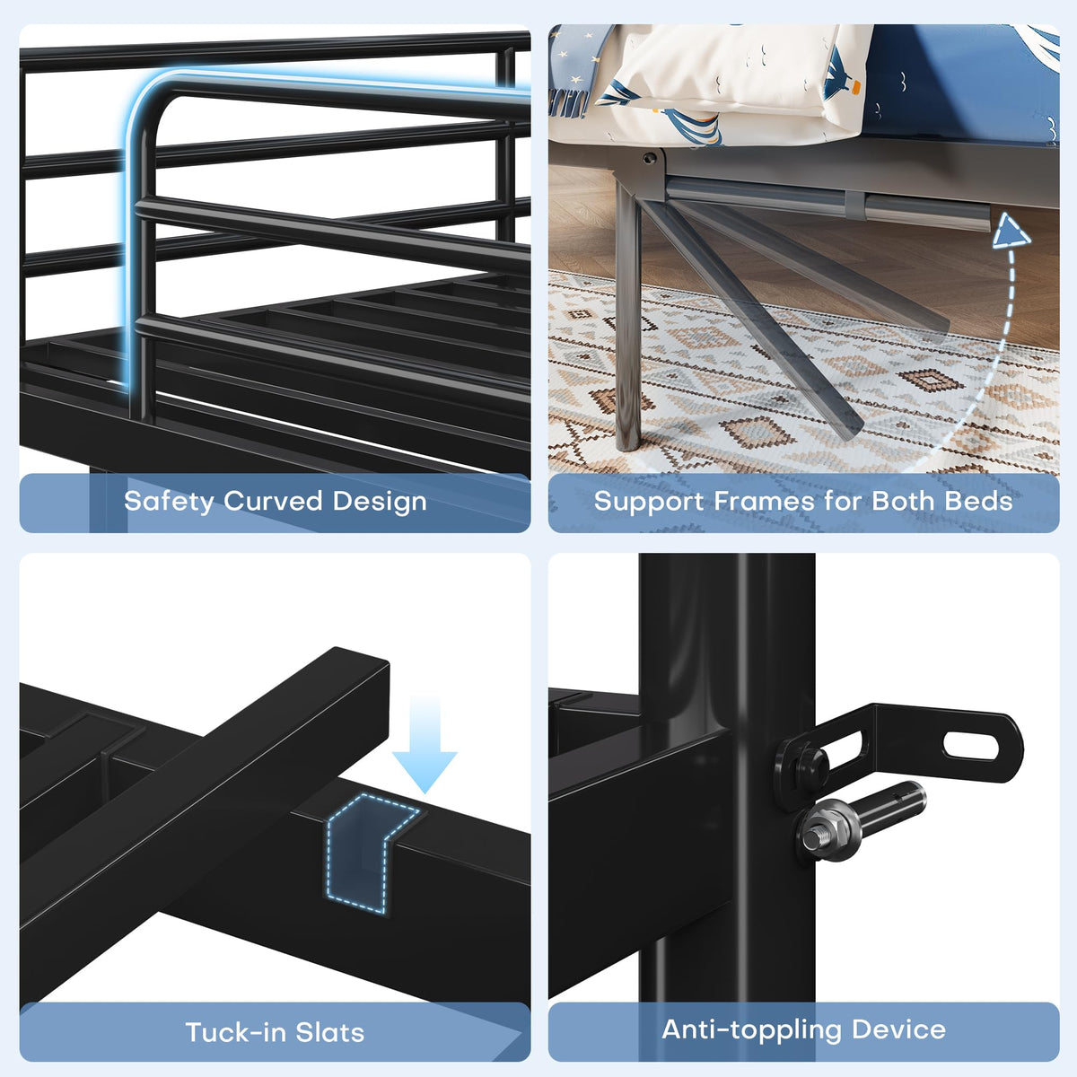 Twin Bunk Bed with Trundle