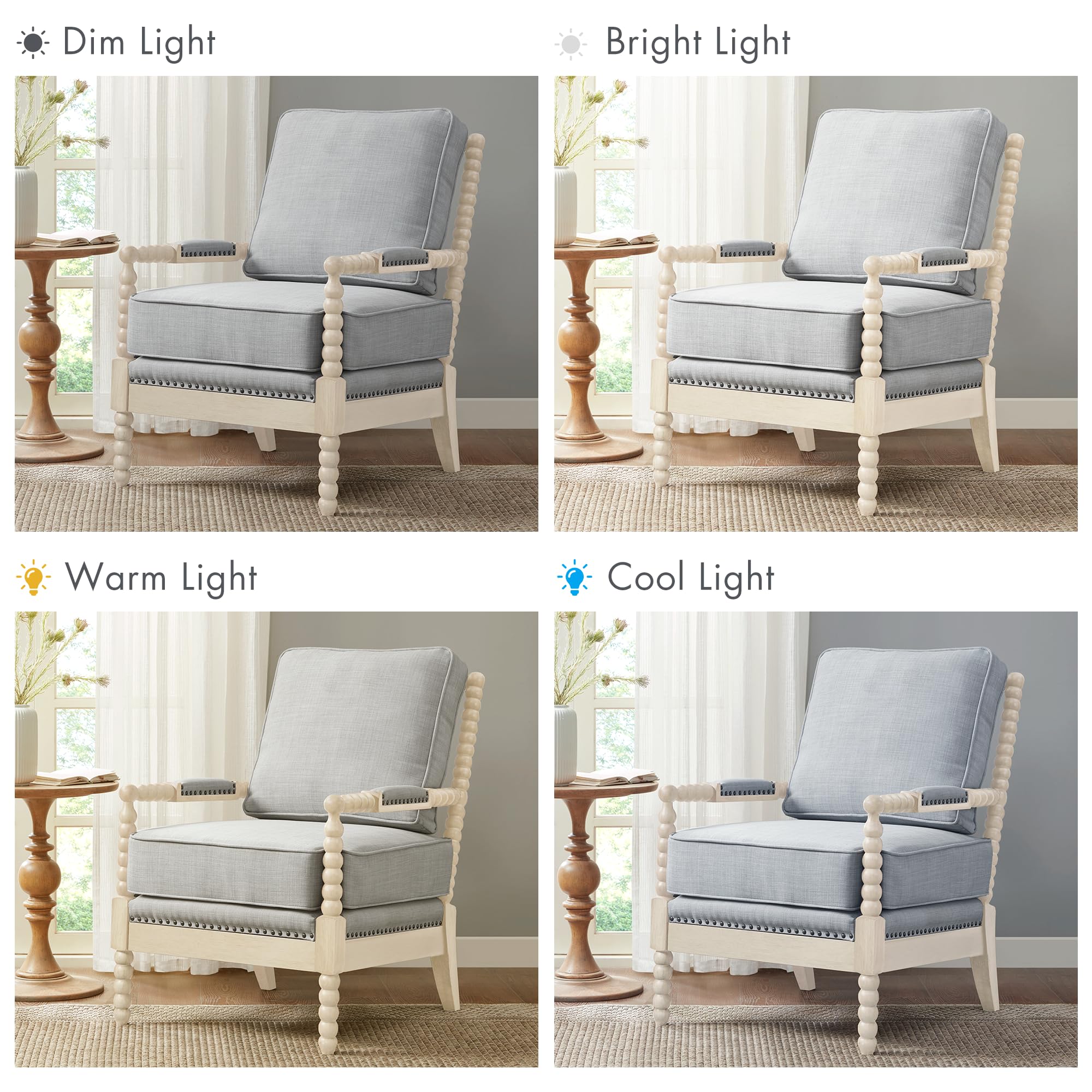 Accent Armchair with Solid Wood Frame