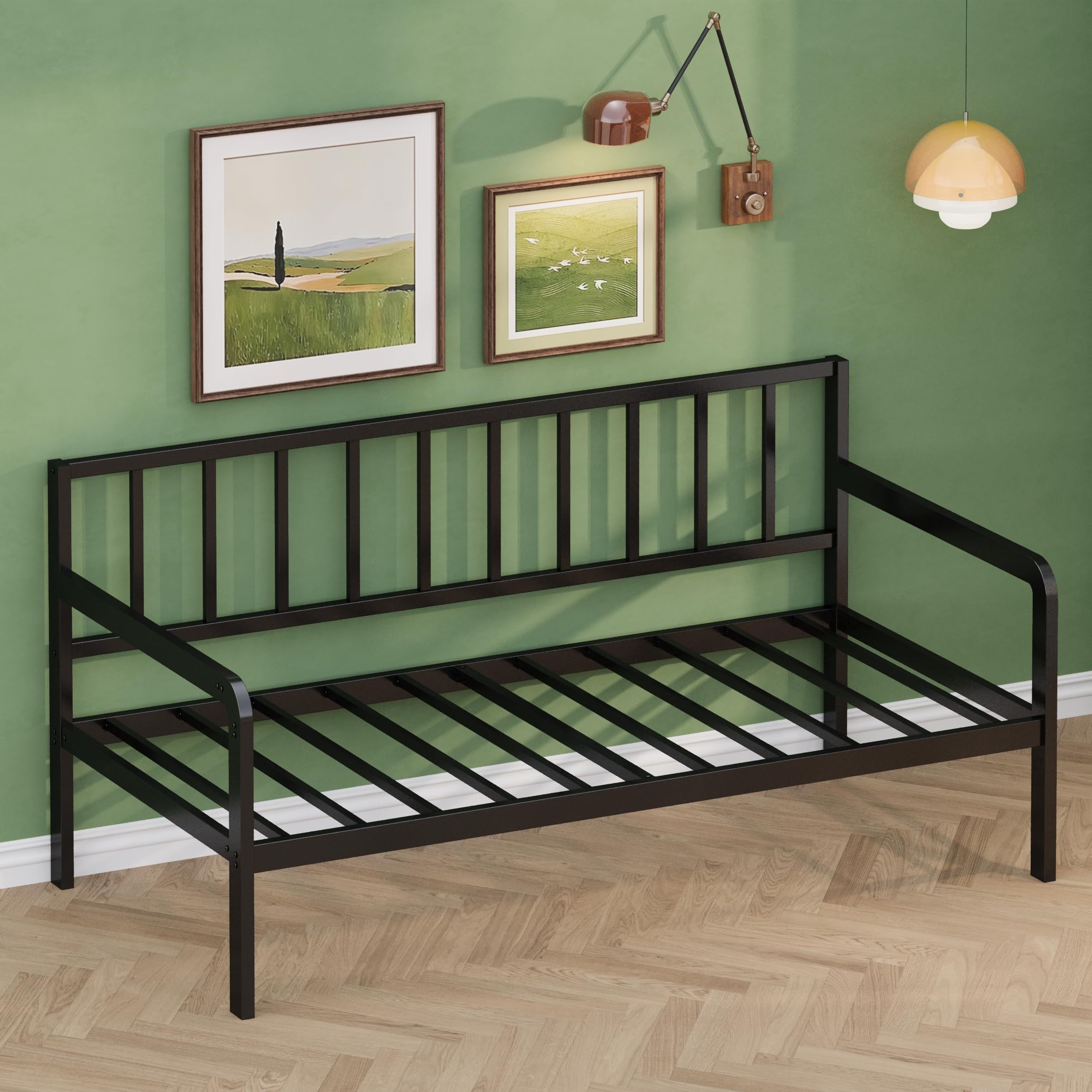 Twin Metal Daybed Frame with Storage