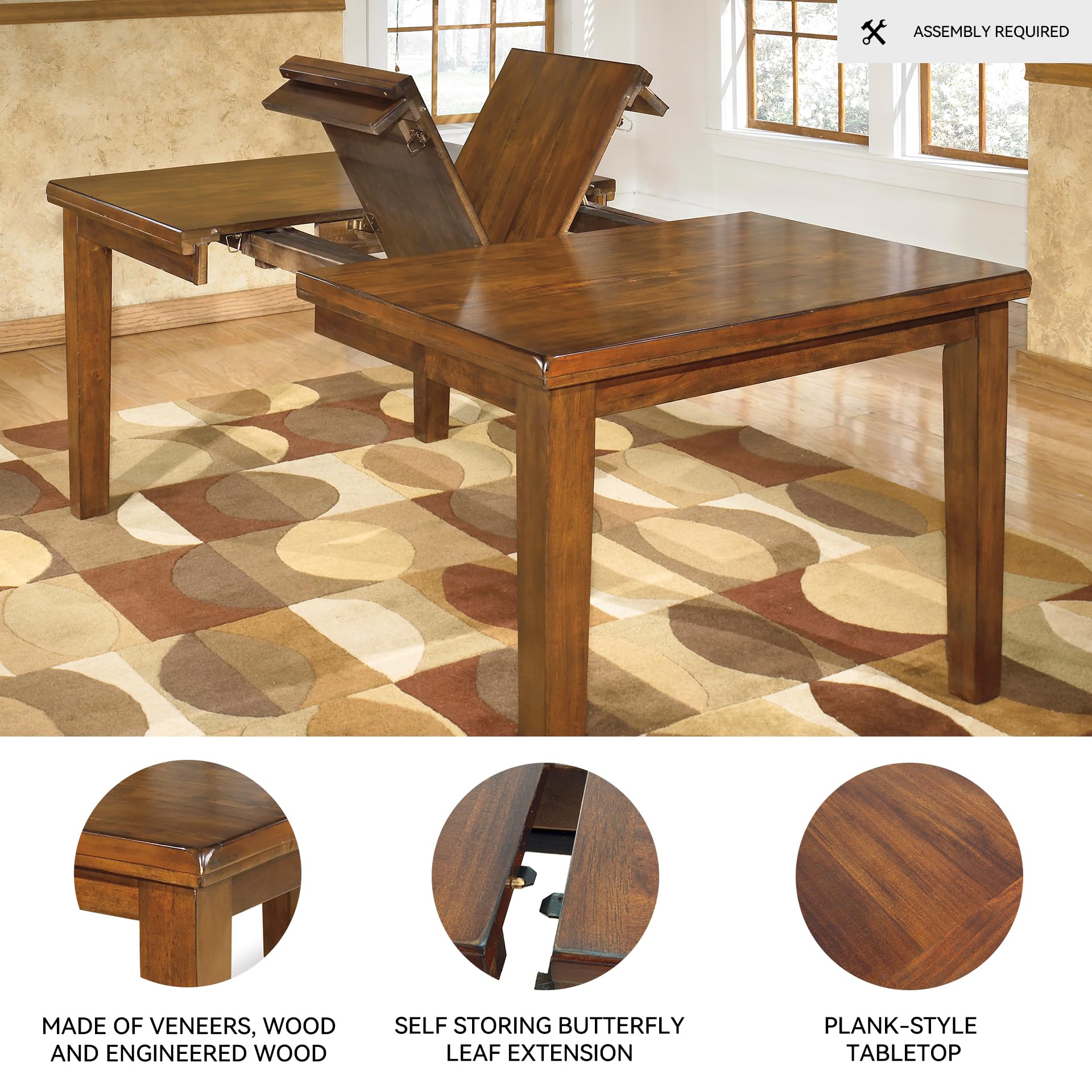 Extendable Dining Table with Butterfly Leaf