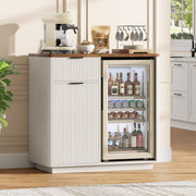 Fluted Coffee Bar Cabinet