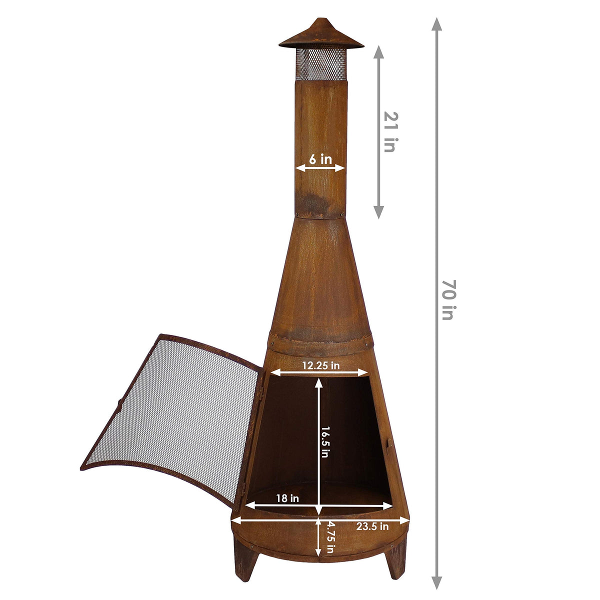 Steel Wood-Burning Chiminea