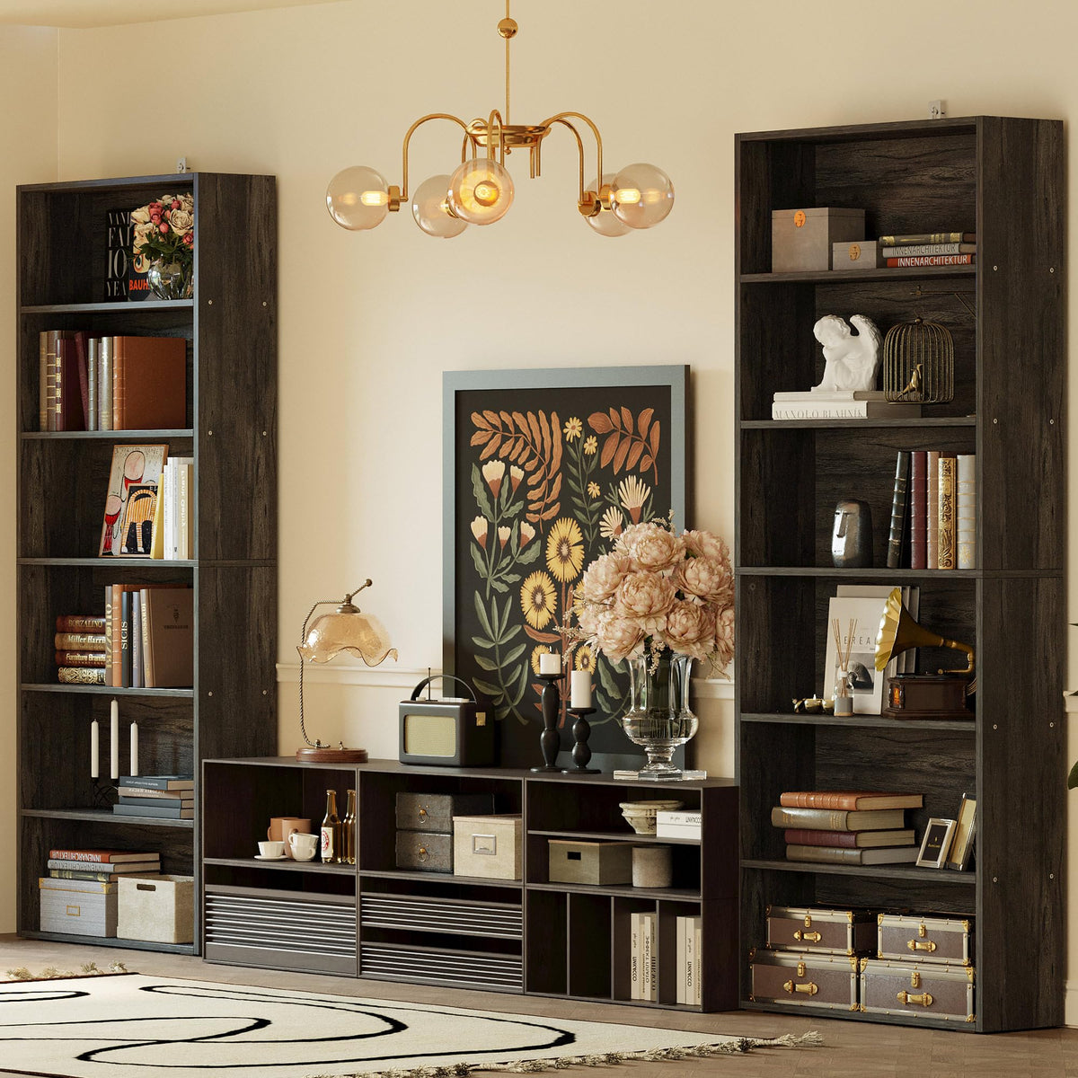 6-Tier Wood Bookcase