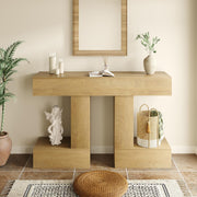 Farmhouse Console Table with Storage, 47" Entryway Sofa Table