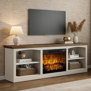 AMERLIFE 70" Fireplace TV Stand for TVs up to 80" One-Box Delivery