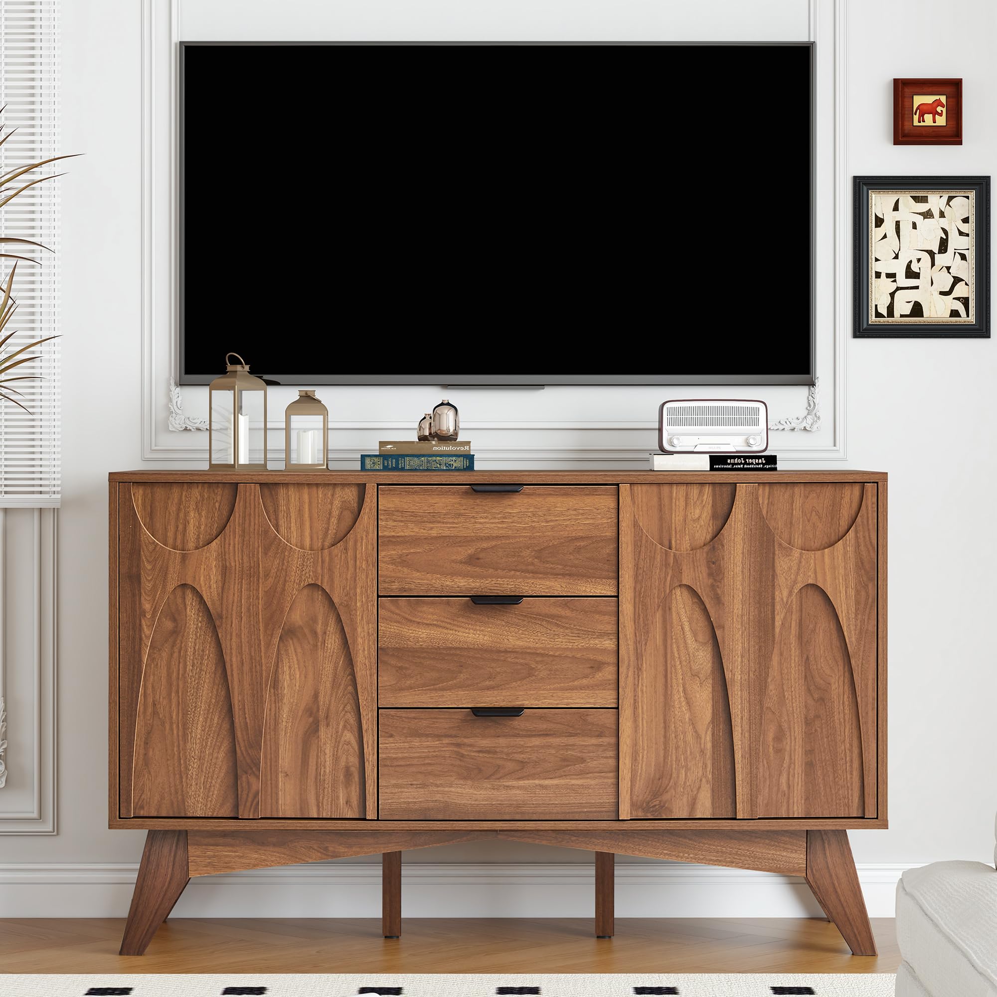 Mid-Century Modern Buffet Cabinet with Storage