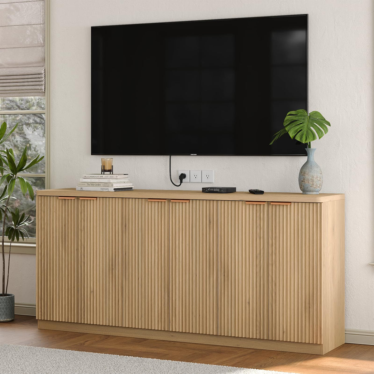 Natural Fluted Sideboard