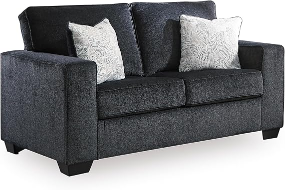 Contemporary Loveseat with Accent Pillows