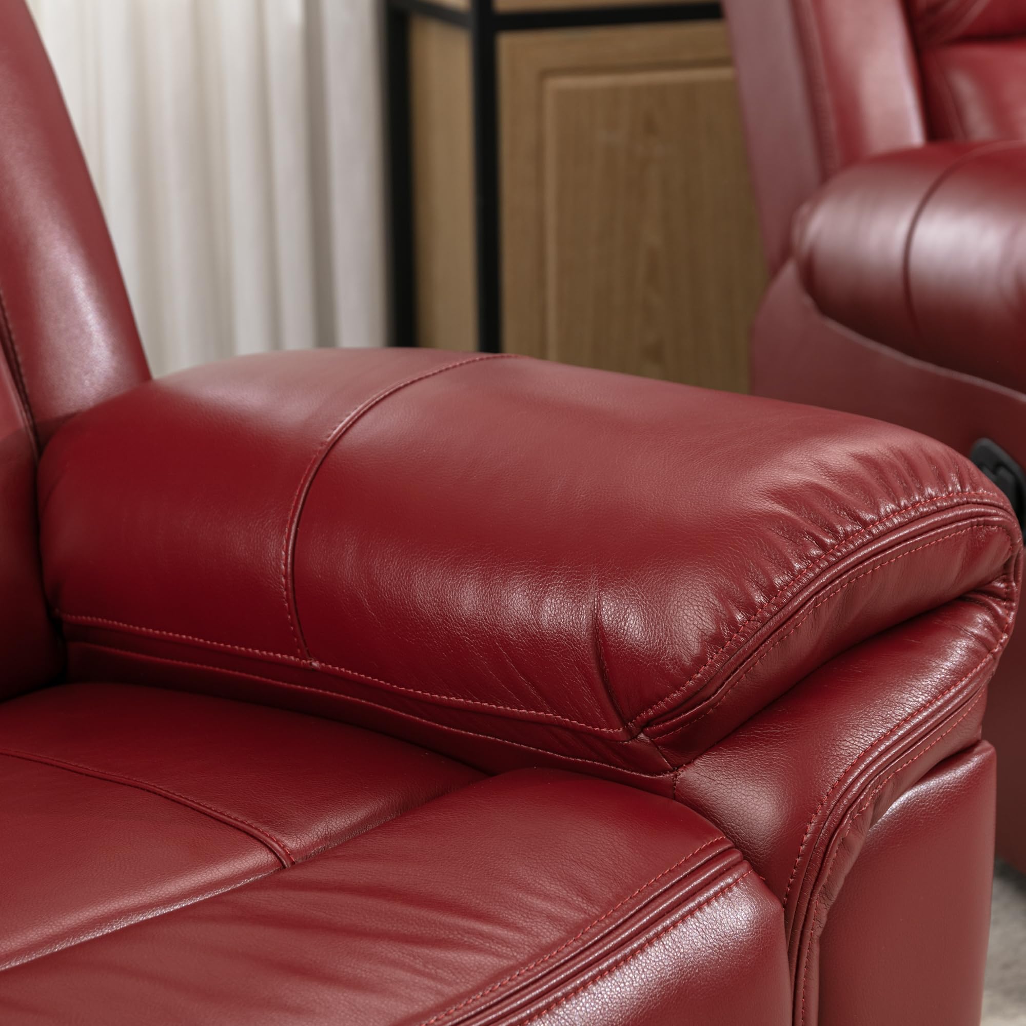 Manual Recliner Loveseat with LED Light Strip