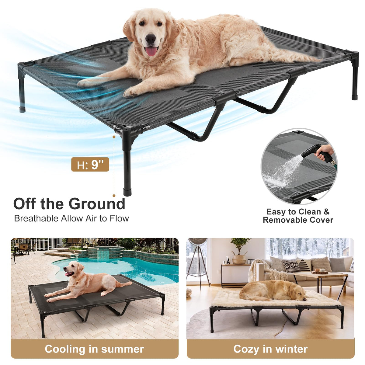 XL Elevated Dog Bed